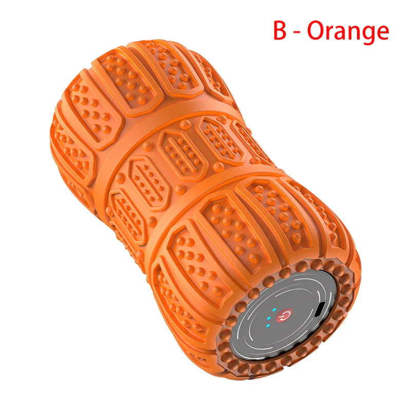 Electric Fascia Fitness Roller Peanut Ball Vibration Massage Shoulder Neck Waist Leg Muscles Relaxation Connect Bluetooth Music