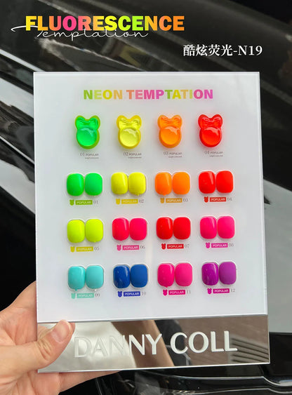 Spring Summer Colourful Fluorescence Gel Nail Polish Set Soak Off Noctilucent Color UV LED Varnishes Nail Art Candy Gel Polish