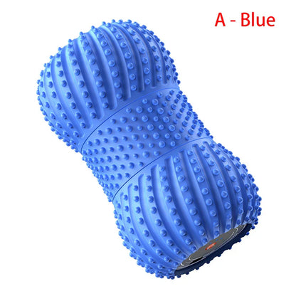 Electric Fascia Fitness Roller Peanut Ball Vibration Massage Shoulder Neck Waist Leg Muscles Relaxation Connect Bluetooth Music