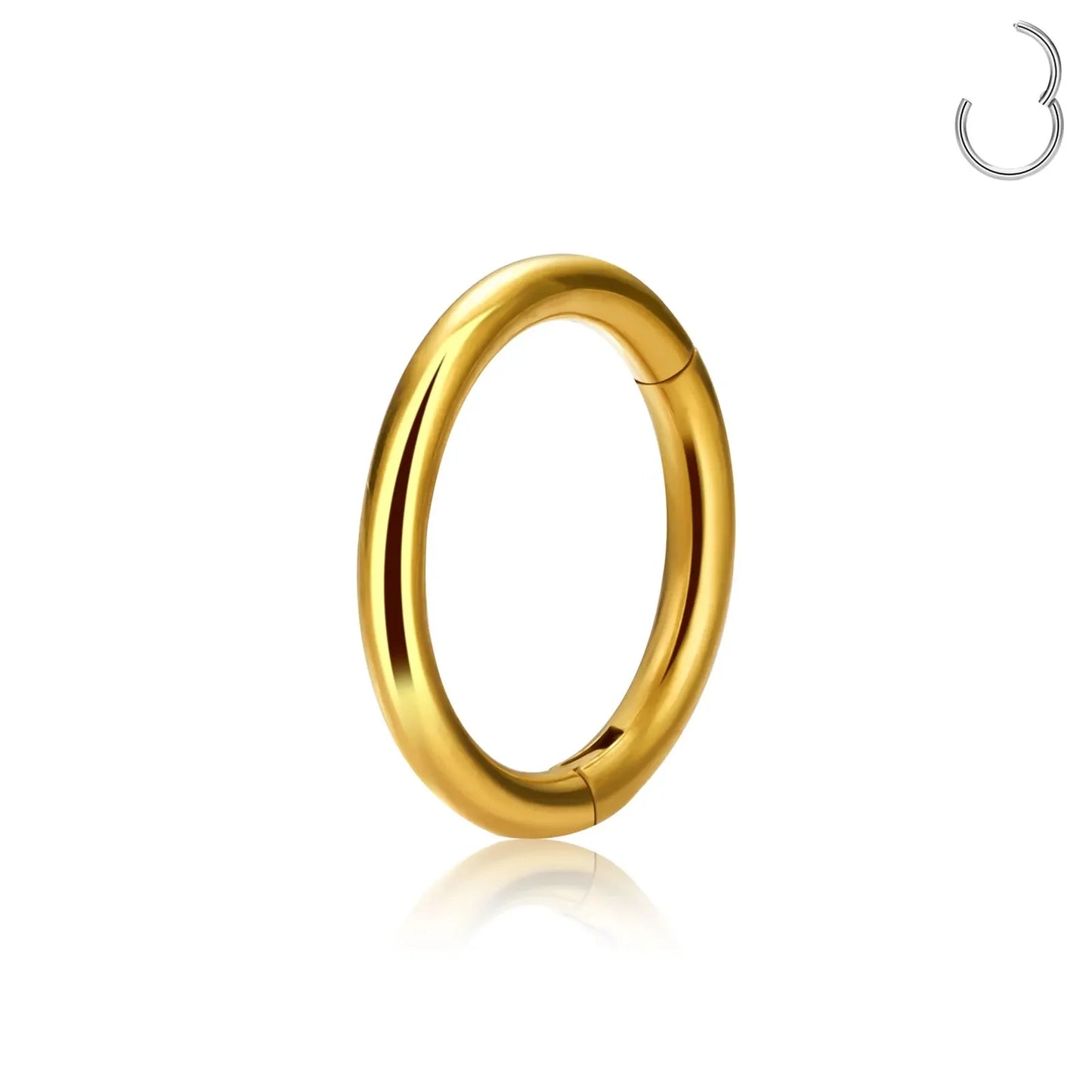 1/5Pcs Nose Rings G23 Titanium Lip Ring For Women And Men Piercing Jewelry Hoop Earrings Mixed Color Body Clips Hinged