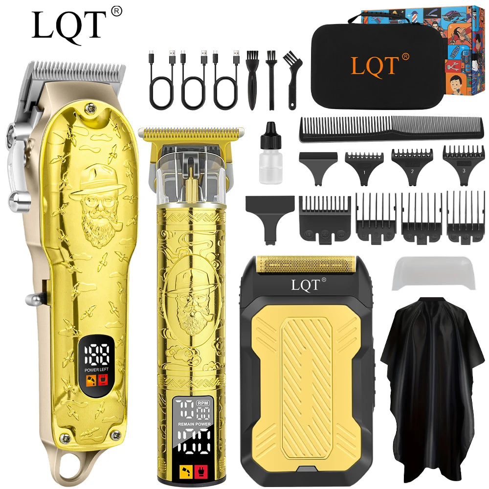 Professional Barber Tools: Cordless Electric Hair Clipper for Men,Beard Care Kit,Hair Clipper & Electric Shaver Set,Men's Gifts