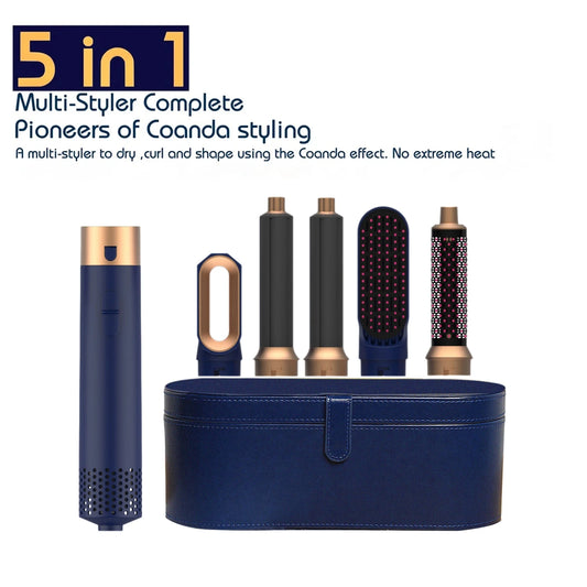 5 in 1 Hair Styler Powerful Fast Drying  Ionic Hair Dryer High Speed Hot Comb Brush Set Professional Hair straghtener