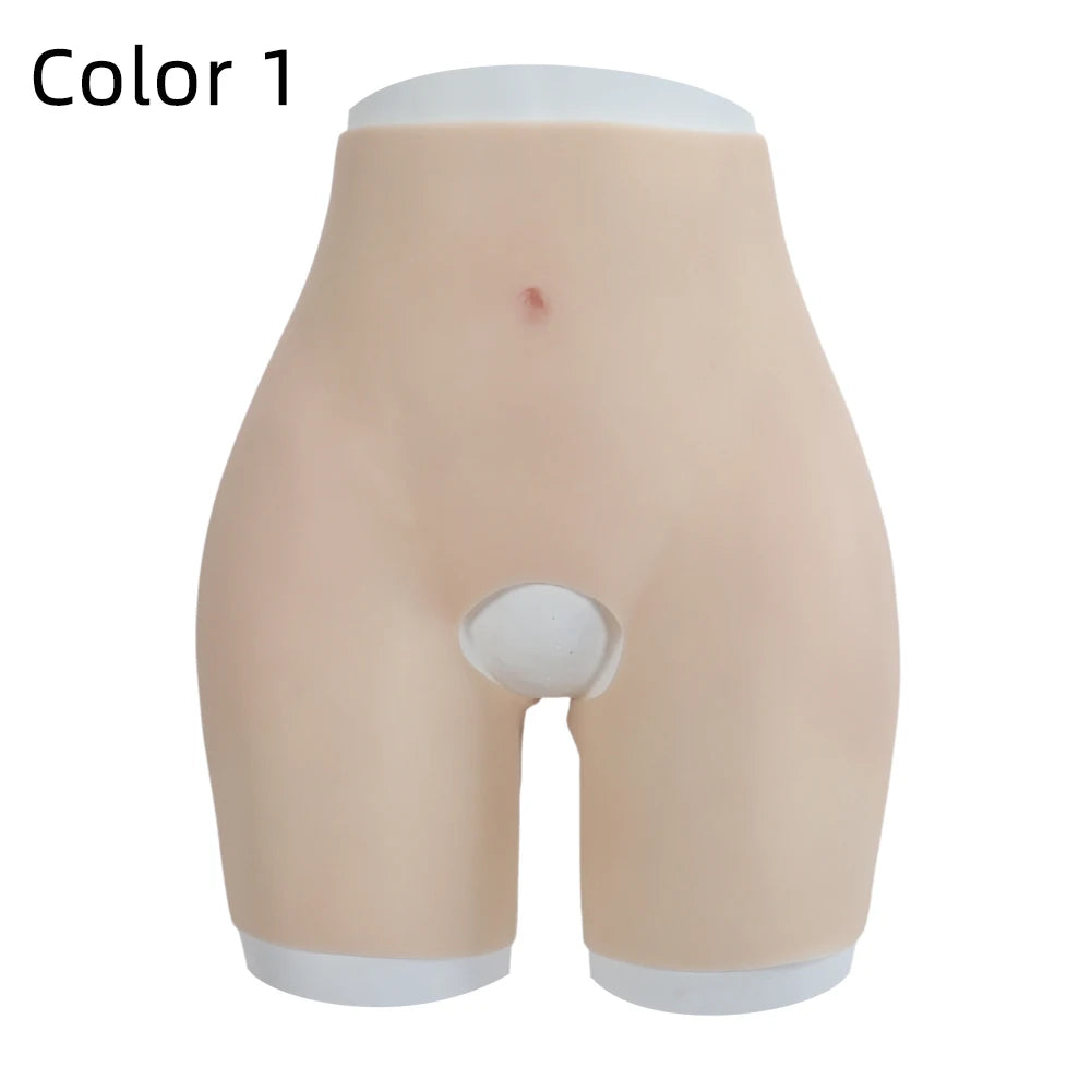 YUERUGOU Silicone Butt Hip Enhancement Women Open Crotch Pants Artificial Hip Shaper Padded Cosplay African Woman Plus Size Wear