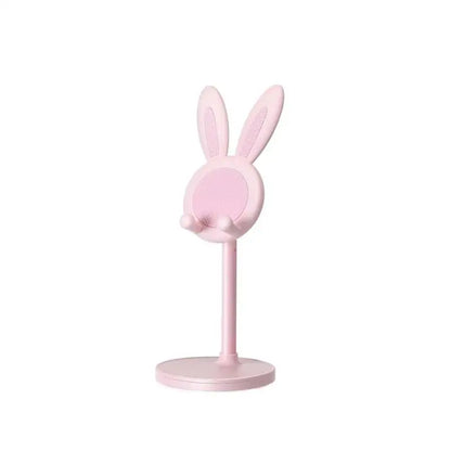 Retractable Pink Lovely Rabbit Mobile Phone Holder Stand For iPhone Samsung Adjustable Mobile Phone Holder Stand Tablets Bracket