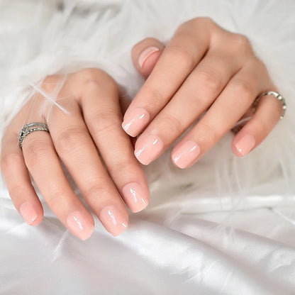 IMABC  Press On False Nails 24pcs Short Square Soft Gel Nails(Soft Acrylic Material) 4 Colors For Women And Girls Fashion