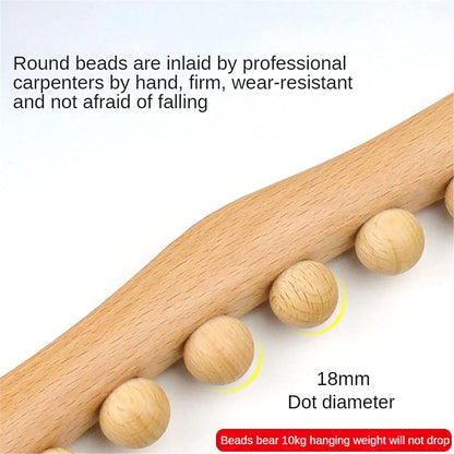 Wooden GuaSha Stick Beech Wood Therapy Back Shoulder Neck Waist Massage Tool Fat Burner Meridian Cellulite Scraper Body Slimming