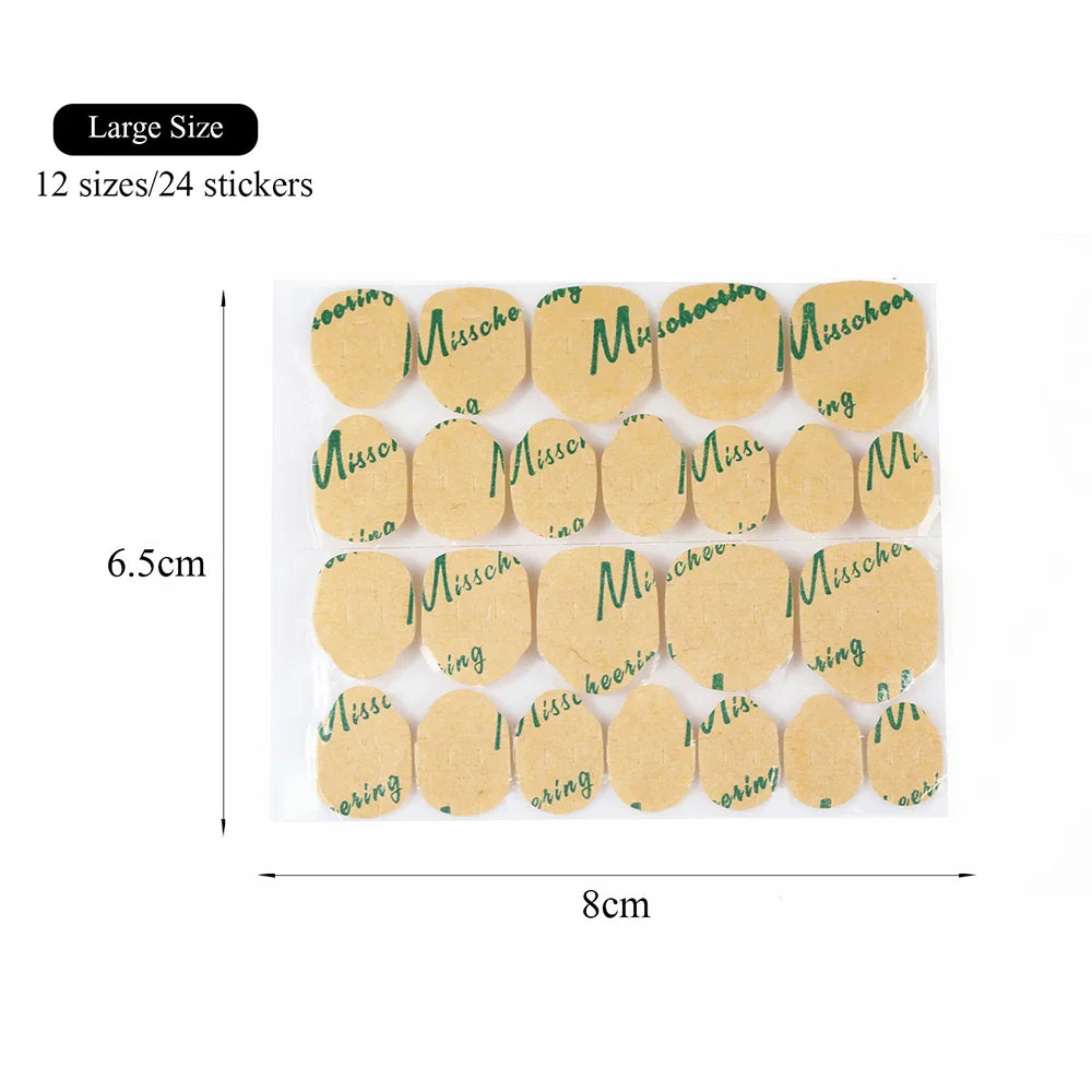 10Sheets/240Pcs  Double Side Adhesive Tape Glue Sticker For Fake Nails Super Sticky Waterproof Breathable Transparent Jelly Glue