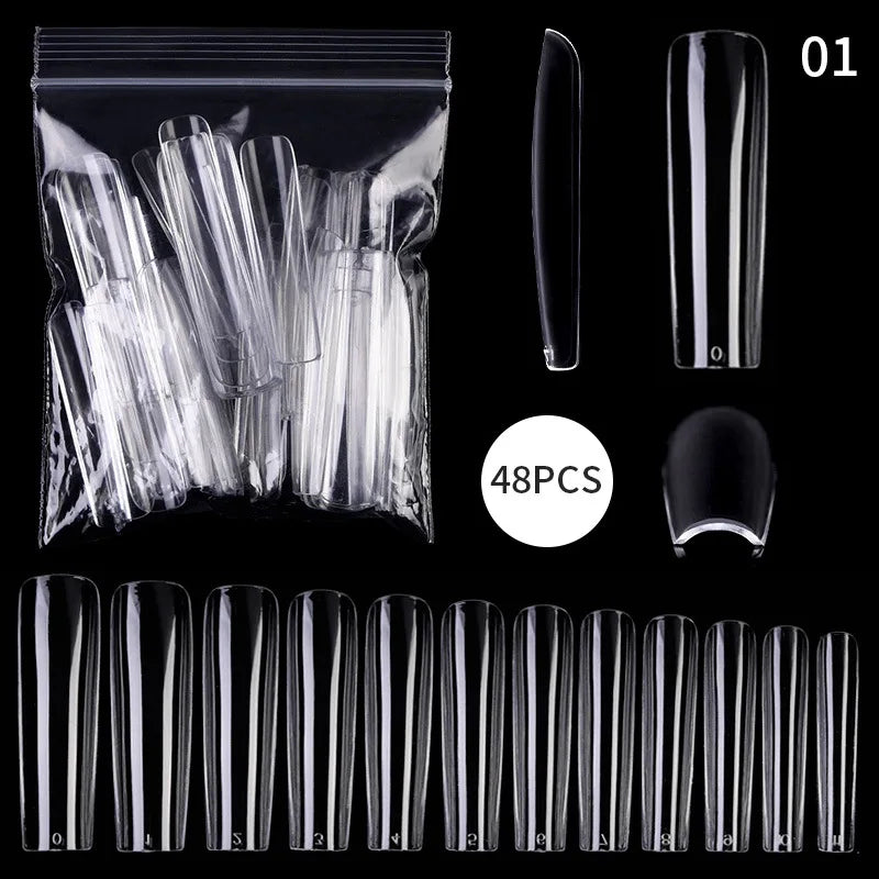 Extension False Nails Art Tips Acrylic Fake Finger Gel Polish Mold Sculpted Full Cover Press on Nails Manicures Accessories Tool