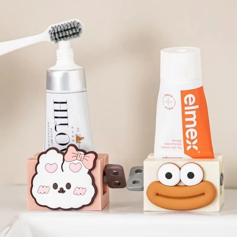 1PC Cartoon Manual Squeezers Toothpaste multiple style Bathroom Facial Cleanser Rolling Squeeze Clip Seat Holder Toothpaste