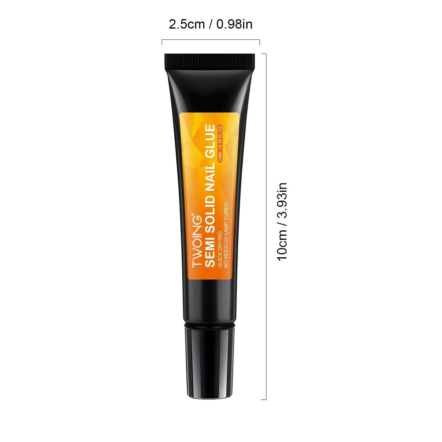 Quick-Dry Nail Glue，Semi solid Super Strong Adhesive For Press-On Nails，Rhinestones，Acrylic Nails，Fake Nail，No need UV/LED Cured