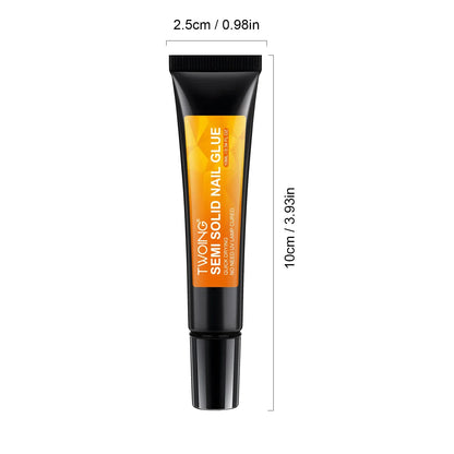 Quick-Dry Nail Glue，Semi solid Super Strong Adhesive For Press-On Nails，Rhinestones，Acrylic Nails，Fake Nail，No need UV/LED Cured
