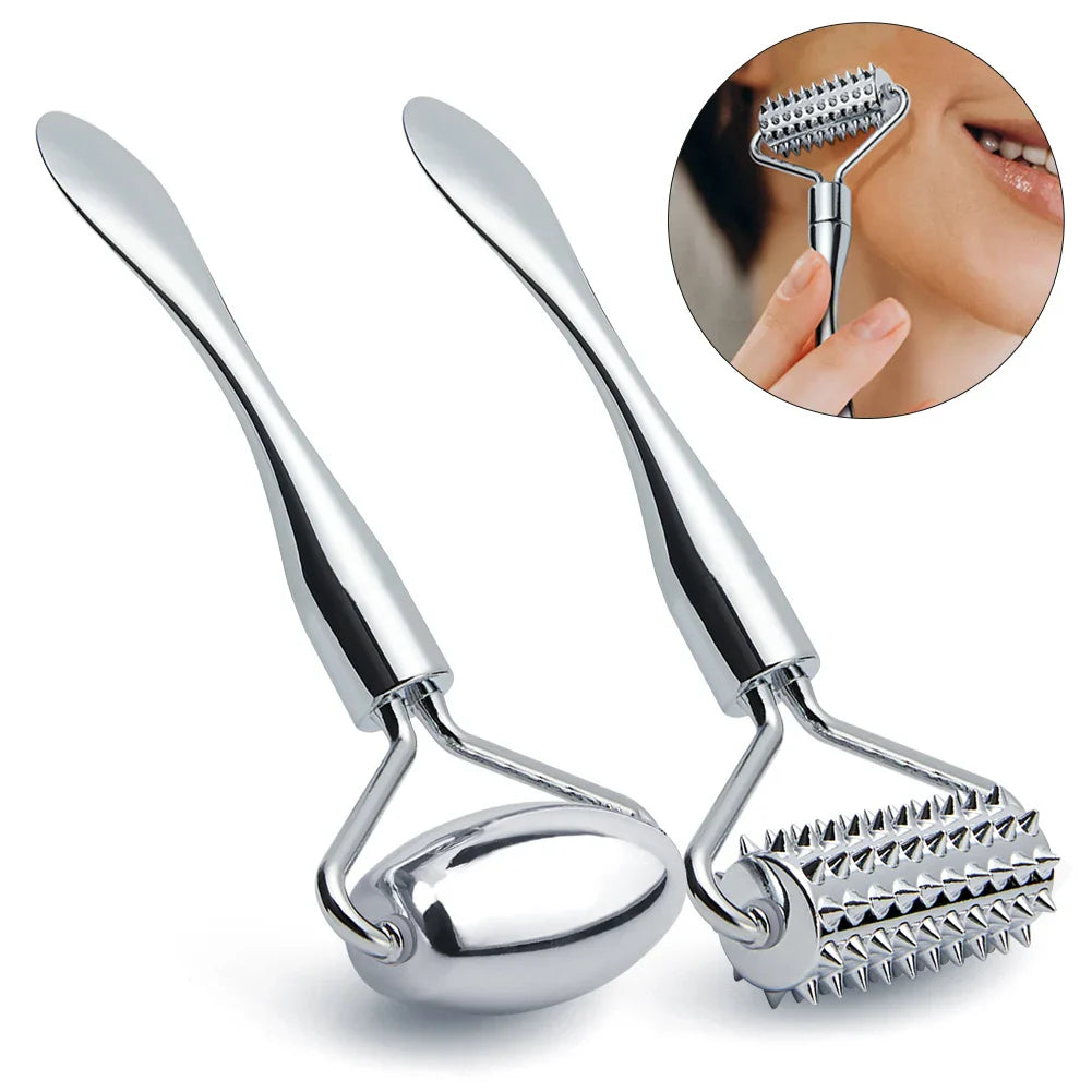 2in1 Mini Eye Massage Stick Face Lifting Massage Anti Cream Eye Pouch Dark Circles Spoon Applicator Facial Mixing Scoop Tool