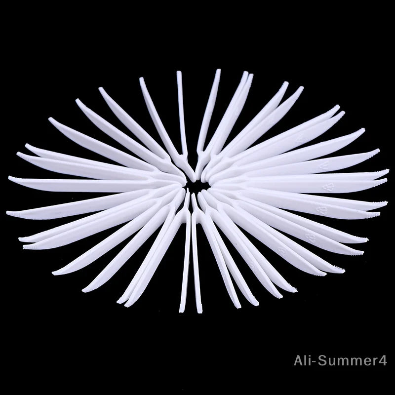 20pcs Disposable Tweezers Plastic Medical Small Beads Forceps for Jewelry Making
