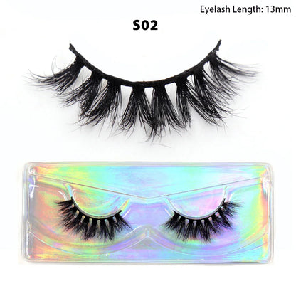 LEHUAMAO Makeup Mink Lashes 3D Short Mink Eyelashes Natural False Eyelashes Fluffy Mink Lashes Extension 12mm-15mm Eyelashes