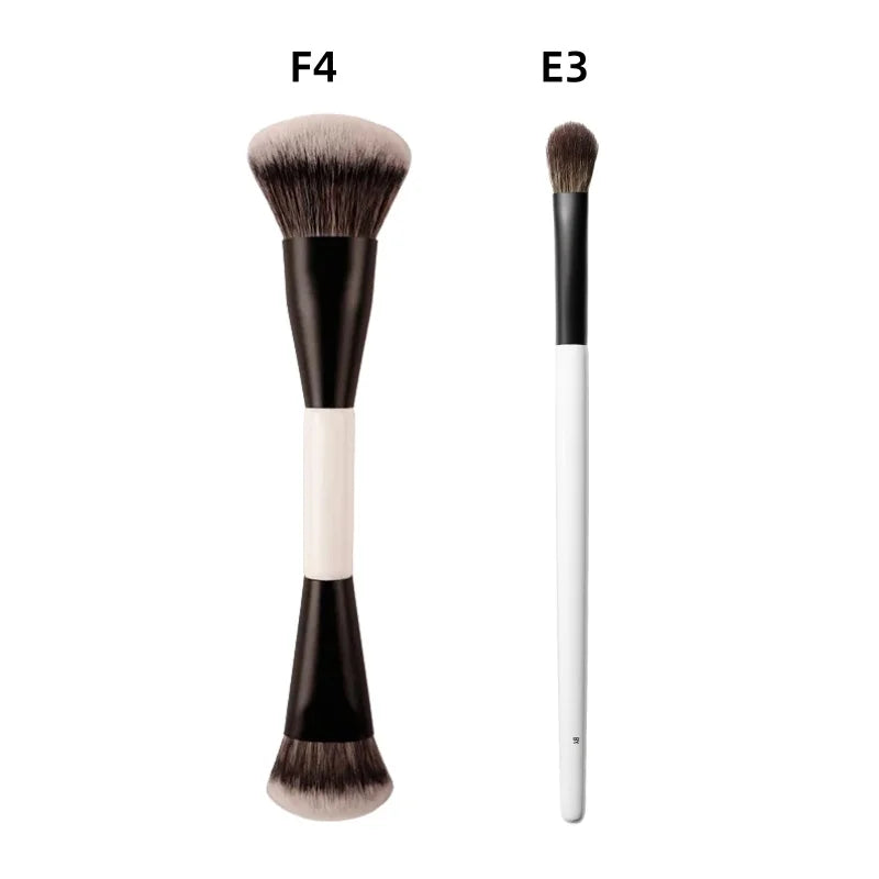 F4 Dual-Ended Synthetic Hair Makeup Brush for Foundation Powder Blush Contour Eyeshadow Concealer