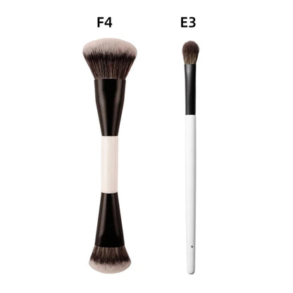 F4 Dual-Ended Synthetic Hair Makeup Brush for Foundation Powder Blush Contour Eyeshadow Concealer
