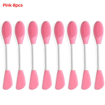 8/4/2pcs Face Brush Set Silicone Facial Mask Applicator Double-head Lotion Spatula Blackhead Face Lip Exfoliator Skin Care Tools