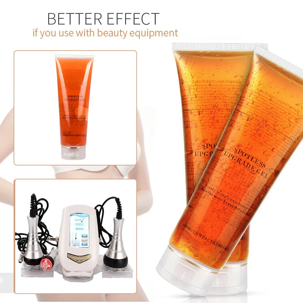 Ultrasonic Gel RF&EMS Massager Cavitation Body Slimming Facial Skin Firming Lifting Tighten Anti Wrinkles Injection Gel Cream