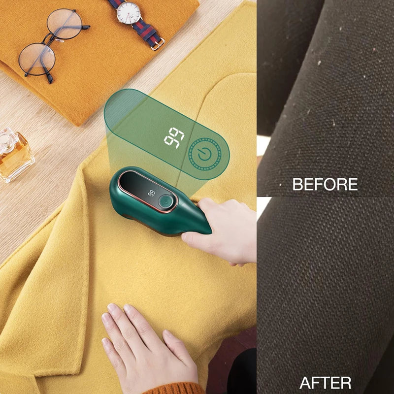 Hair Ball Trimmer Digital Display Long Battery Life Adjustment Shaving Machine Clothes Hair Remover Rechargeable Hair Remover
