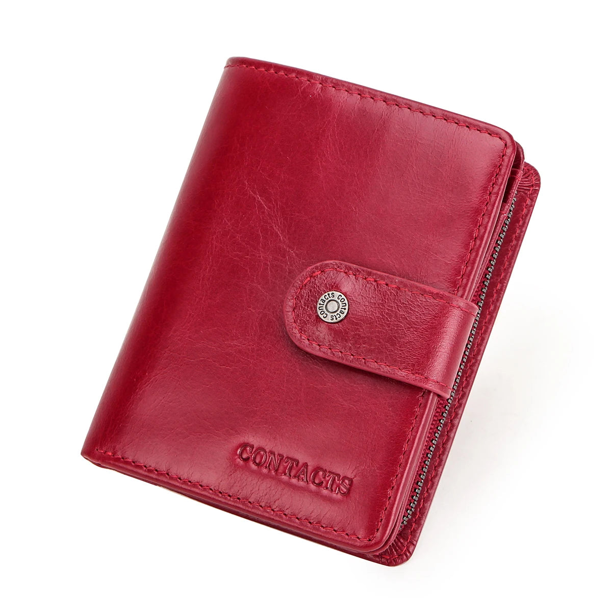 CONTACT'S Genuine Leather Short Wallets for Men RFID Vintage Coin Purse Card Holder Male Money Clip Women‘s Wallet Bag Handbag