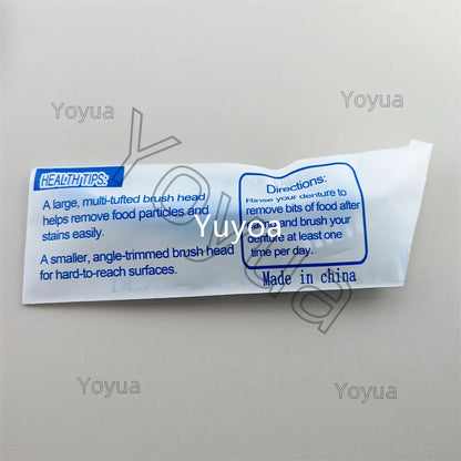 30pcs Denture Cleaning Brush Hard Dual Heads Gum Cleaner False Teeth Brush Oral Cleaning Tools