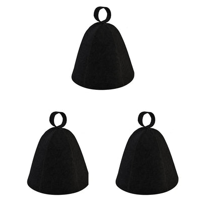 Sauna Hats Thicken Wool Felt Shower Cap Hair Turban Quickly Towel Drying Hats Felt Sauna Hat Men Dry Sauna Cap for Man