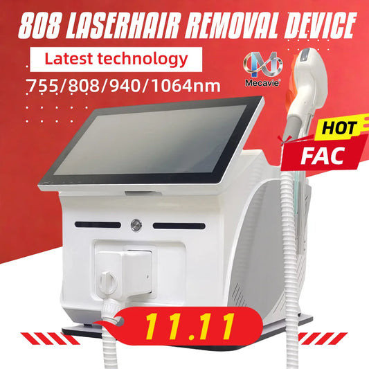 Professional 4-Wave Diode Laser Hair Removal Machine 2025 Portable Soprano Titanium 4000W Epilator for Body & Face Skin Care