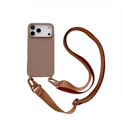 Candy Strap Case For iPhone 17 Pro Max 16E 16 14 15 Plus 13 11 12 Air Crossbody Lanyard Cord Rope Soft Silicone Shockproof Cover