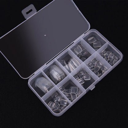 100pcs False Toe Nails Tips Full Cover Press on Toe Foot Nails Tips Artificial Acrylic Nail Capsules False Nail Manicure Tools