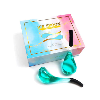 Glass Cold Spoon For Face with Pure Dew Ice Skin Beauty Liquid Face Massager Ice Global Skincare Tools
