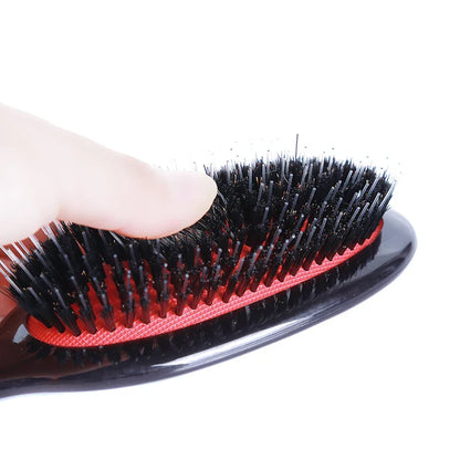 1PC Oval Boar Bristle & Nylon Hair Comb Mini Anti-static Hair Scalp Massage Comb Hairbrush Salon Hair Brush Styling Tools