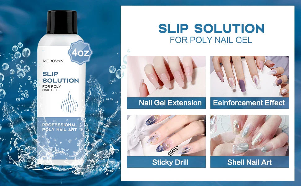 75/120/240ml Gel for Extension Anti-stick Gel Nail Polish Brush Bottle Cap as  Liquid Cup Fake Nails Slip Solution DIY Art Tools