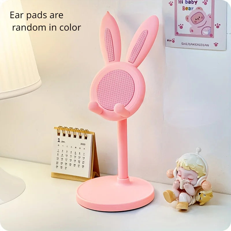 Retractable Pink Lovely Rabbit Mobile Phone Holder Stand For iPhone Samsung Adjustable Mobile Phone Holder Stand Tablets Bracket