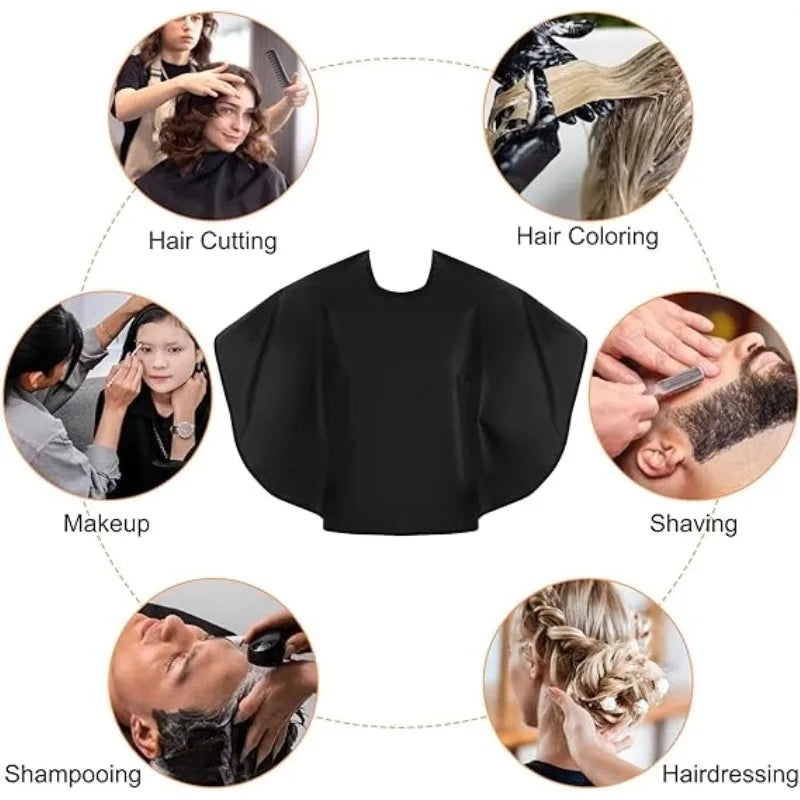 Waterproof Hairdressing Cape Adjustable Barber Salon Cutting Cape Professional Short Style Hair Dye Cape for Coloring & Bleach