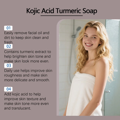Turmeric Soap: Cleans Pores, Improves Skin Texture, Nourishes and Hydrates Body Skin, Suitable for Full Body Use