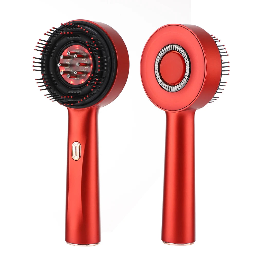 3 Modes Electric Vibration Massage Comb Red Light Hair Growth Massage Scalp Brush Oil Liquid Applicator Head Massager Anti Loss