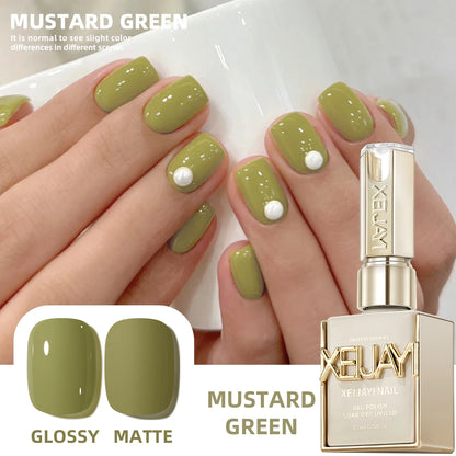1pc 15ml Reddish Brown Gel Nail Polish Starter Pure Soak Off No Wipe Nail Gel Polish Suitable For All Seasons