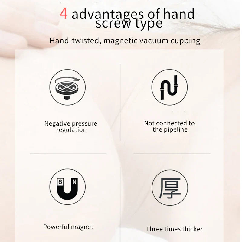 Manual Rotating Cupping Vacuum Cupping Massage Device Suction Cup Anti Cellulite Massager Cupping Nipple Enhancer Cupping Tool