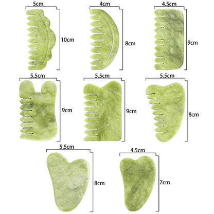 100% Natural Jade Stone Gua Sha Skin Massager For Face Comb Body Acupuncture Stick Beauty Health SPA Anti Aging Wrinkle Tighten