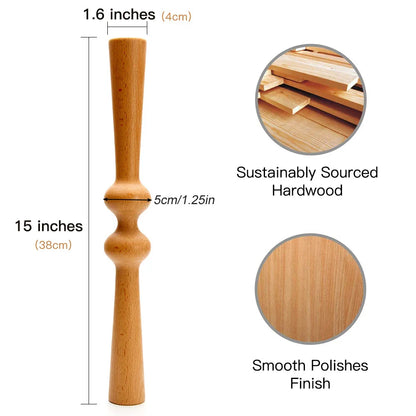 Body Back Wood Back Roller, Spine Stretcher & Aligner, Ma Roller, Back Cracker for Back & Muscle Recovery, Manual Back Massager