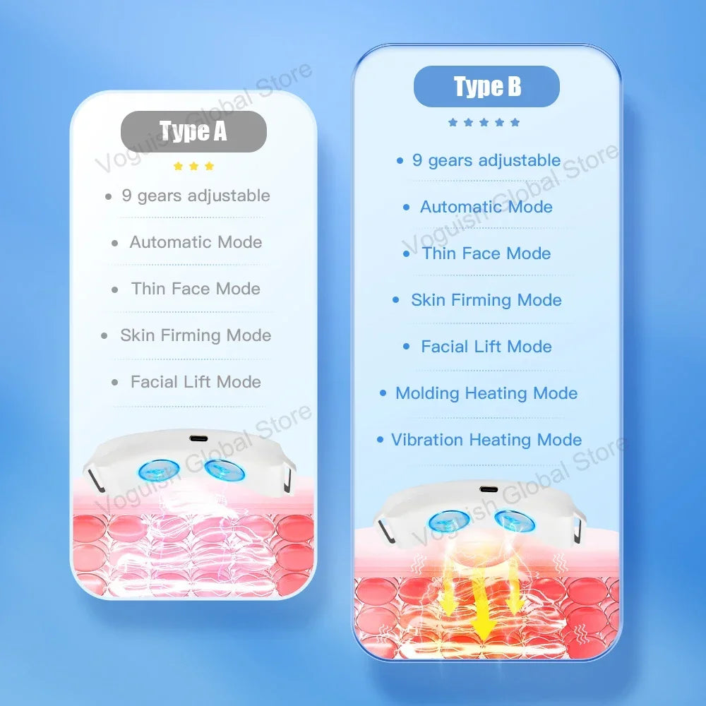 Double Chin Remover Ems Face Lifting Massager Anti Wrinkle Firming Facial Massager V-Face Lift Device Skin Care