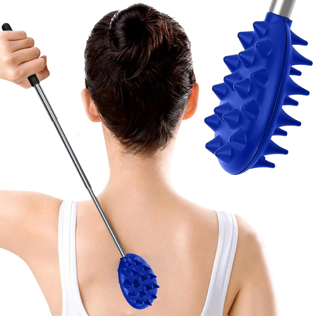 Rascador de espalda extensible con 2 superficies para rascar, rascador profundo para hombres y mujeres, masajeador de espalda para espalda y cuerpo, regalos de cumpleaños