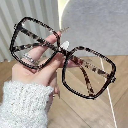 1Pc/3Pcs Classic Fashion Large Frame Square Glasses Transparent Lens Casual Fashion Decorative Glasses Suitable for Office, Read