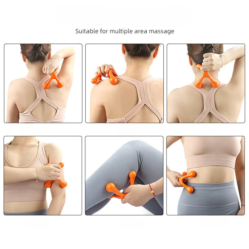 Masajeador corporal de arco de mano Health Balance con cuatro bolas para espalda, mini palo de masaje relajante, acupresión, herramientas de masaje para la salud