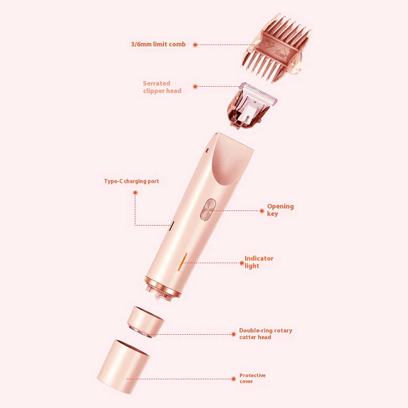 2025 New Women Electric Razor Painless Epilator Hair Remover for Face Mustache Leg Bikini Body Hair Trimmer Shaver