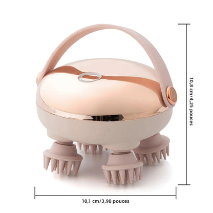 Head Massage Instrument  Rechargeable Head Massager Scalp Stress Relax Body MassageWaterproof Handheld Hair Scalp massager