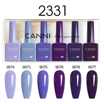 CANNI Nail Gel Polish Set HEMA TPO FREE Jelly Nude Color Rubber Base UV Construction Gel Semi Permanent Soak off UV LED Gel Nail