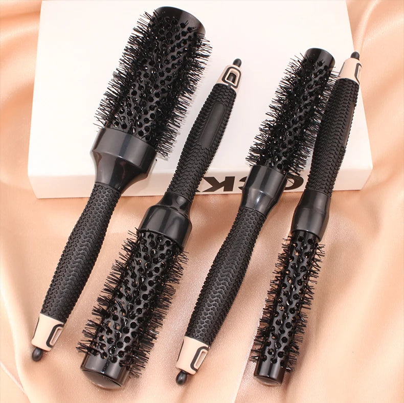Wholesale High Quality Custom Logo Soft nylon Brush for Salon and home Roll Round Brush Set for Beauty Salon Blower