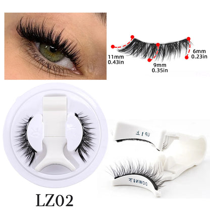 1 Pair Reusable Magnetic Eyelashes Set With Magnetic Tweezers Natural Faux Mink Lashes Fluffy Fake Eyelash Extension Makeup Tool