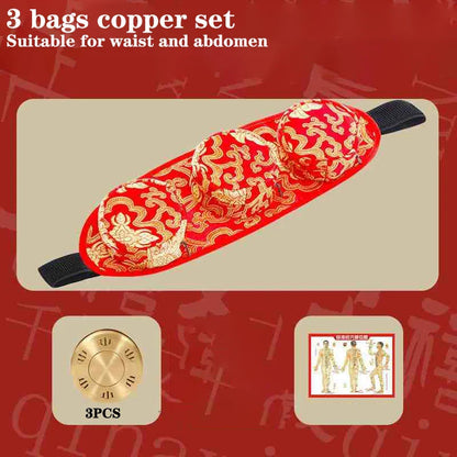 Red Embroidery Moxibustion Bag Moxa Burner Acupuncture Heating Therapy Warm Uterus Chinese medicines Massage Gun Body Massager
